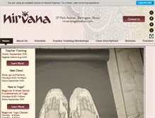 Tablet Screenshot of nirvanayogastudio.com